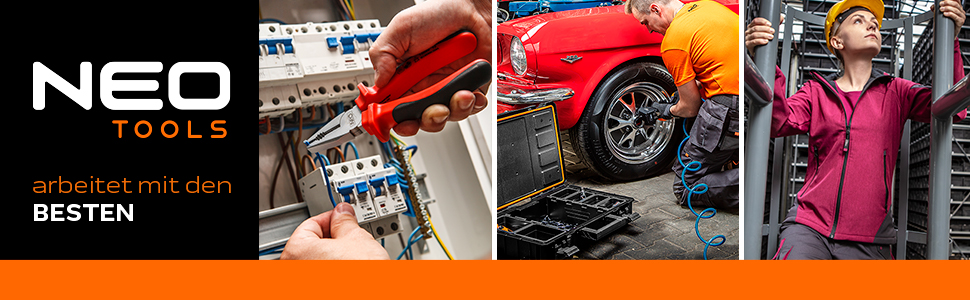 NEO TOOLS arbeitet mit den besten HANDWERKZEUGE ARBEITSSCHULTZ MOTO 