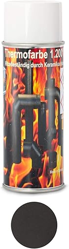 Ofenlack 1200°C Ofenspray Ofenfarbe Thermolack Thermofarbe Kamin GUSSGRAU DUNKEL 1x 400ml - Cheap-Us