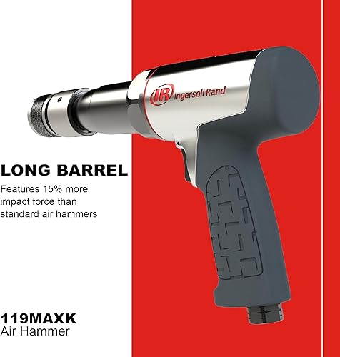 Ingersoll Rand Drucklufthammer 123MAXH, Presslufthammer mit Kurzem Sechskantschaft, Anti-Vibrationswerkzeug mit Schnellwechselhalter - Cheap-Us
