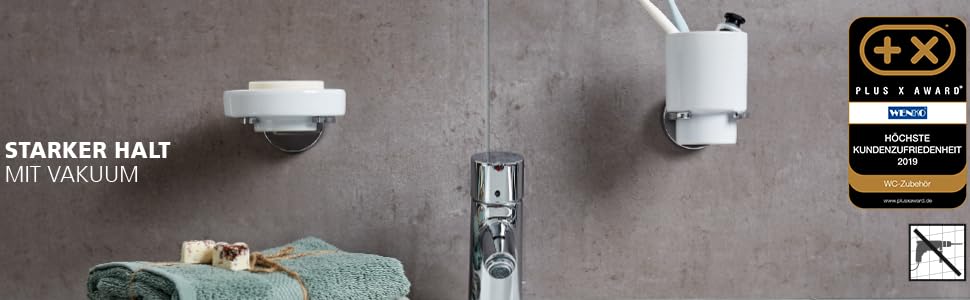 Wenko Vacuum-Loc System Schnelle und einfache Befestigung ohne bohren