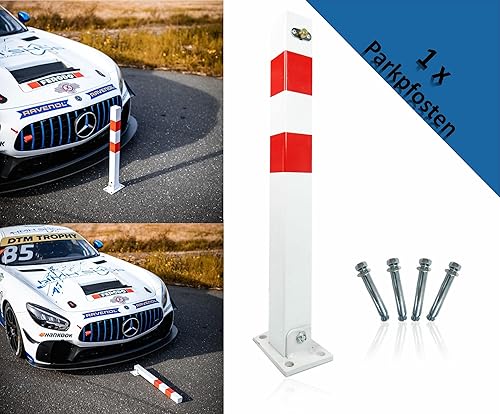 HSM Parkpfosten Absperrpfosten Poller klappbar 65 cm Sperrpfosten Parkplatzsperre Wegsperren Klapppfosten Parkwatch Barrierepfosten - Cheap-Us