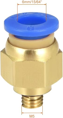 sourcing map 4 Stück Gerade Pneumatische Drücken Verbindung Anschlüsse M5 Stecker x 6 mm Rohraußendurchm. - Cheap-Us