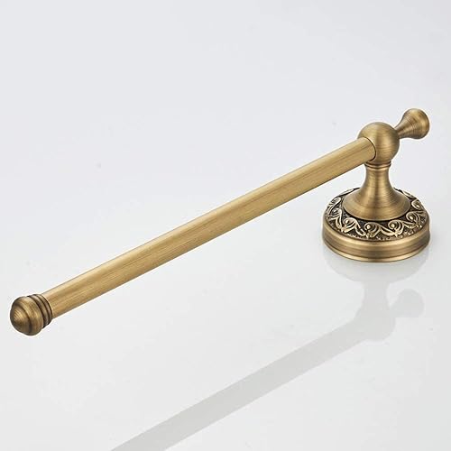 CASEWIND Kurz Handtuchstange Antik, Messing Handtuchhalter, Handtuchring Vintage mit Bohren Wandmontage Retro Landhausstil - Cheap-Us