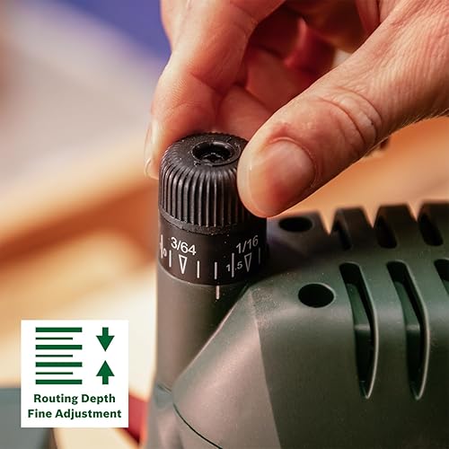 Bosch Oberfräse POF 1400 ACE (1400 W; für Holzbearbeitung; 3x Spannzange; Fräser; Parallelanschlag; Absaugadapter; im Koffer), Testnote: Testsieger (Magazin: selbst ist der Mann) - Cheap-Us