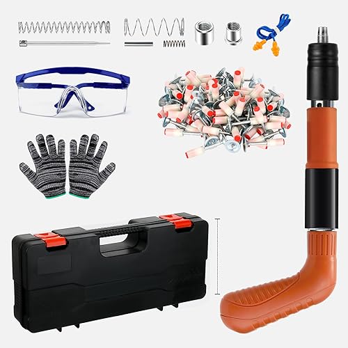 Nagelpistole Nail Gun mit 200 runden Nägeln,5 Gänge Mini Nagelpistole Nagelpistole für Stahl & Beton,Tragbare Nail Gun Einstellbare Schalldämpfer Stahl Nagel Pistole Pistole für Zementwand Haushalt - Cheap-Us