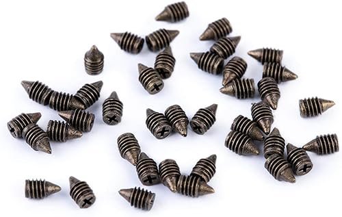 40 Madenschrauben mit Kegelspitze Gewindestifte Schrauben Reparatur Variantenwahl, Größe:Ø 2.8 mm x 5 mm, Farbe:altmessing - Cheap-Us