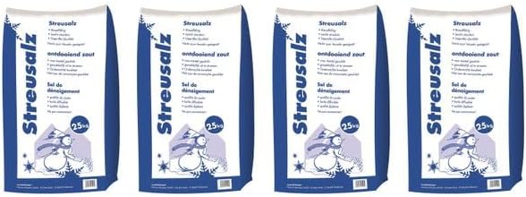 Hamann Streusalz 100 kg (4 x 25 kg) - Langzeitwirkung bei Eis & Schnee - Cheap-Us