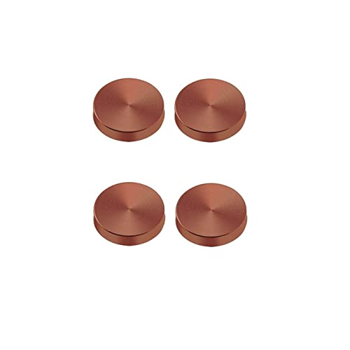 Edelstahl-Spiegelschrauben, Durchmesser 30 mm, flache Abstandshalter, dekorative Kappenabdeckungen, Spiegel, selbstschneidende Schrauben, Kappennagel, Roségold, 4 Stück - Cheap-Us