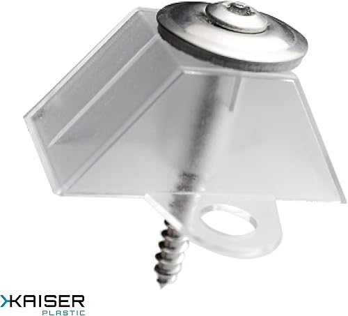 KAISER plastic® Abstandhalter und Schrauben 100 Stk. Set | Befestigungsset für Trapezplatten 70/18 und 76/18 | Made in Germany | für alle Arten von Wellplatten - Cheap-Us