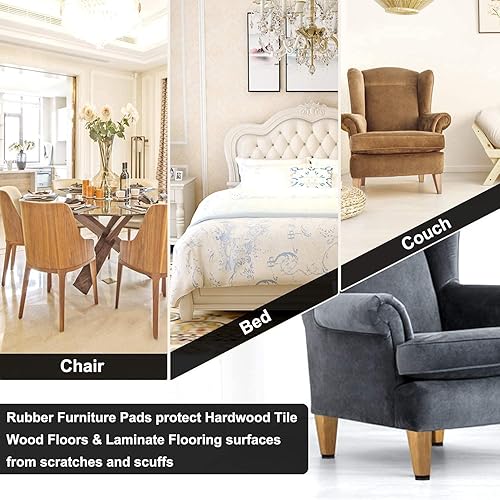 Yelanon Antirutsch Pads 56 Stück - Antirutsch Gummi Selbstklebend, Selbstklebend Möbelstopper für Fliesen, Holz und Laminatböden - für optimalen Bodenschutz und Kratzschutz - Cheap-Us