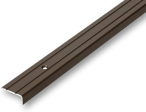 (6,99EUR/m) 25 x 10 x 900 mm Treppenwinkel silberfarben selbstklebend Treppenkantenprofil Treppenkante Kantenschutz - Cheap-Us