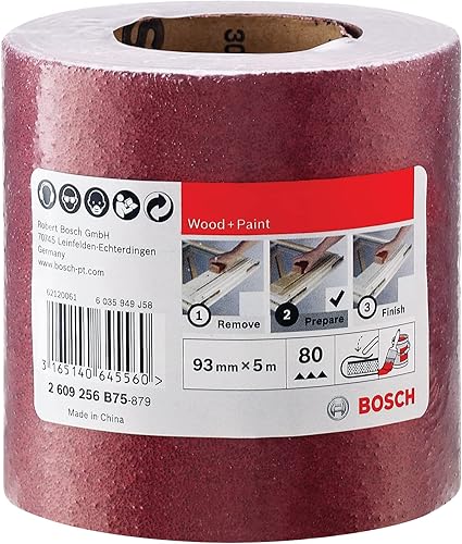 BOSCH Schleifrolle Rot 93mmx5m K240, 2609256B78 - Cheap-Us
