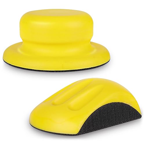 STEBRUAM 6 Zoll Schleifklotz Klett,Haken und Schlaufe Handschleifblock Mausförmiges Polier Schleifscheibe Polish mit Klettverschluss Schnittstelle Hand Pad für Schleifarbeiten - Cheap-Us