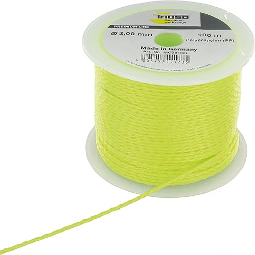 PP Leucht Maurerschnur 2,0mm x 100m gelb-fluoreszierend - Cheap-Us