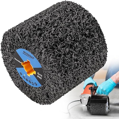 MOGRQAP Schleifwalze Bürste 120 x 100 x 19 mm Körnung 60 Schleifhülsen, Schleifrolle Bürste Schleifwalzen für Satiniermaschine Holz Metall Oberfläche Polieren - Cheap-Us