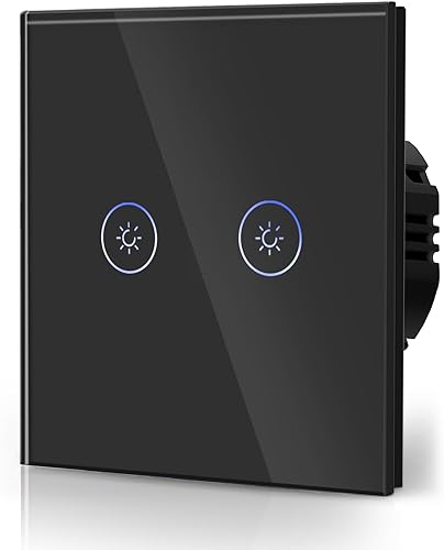 BSEED WIFI Berühren Rolladen Wandschalter 3 Fach 1 Weg kompatibel mit Alexa Google Home (Neutralleiter erforderlich) 86MM Weiß - Cheap-Us