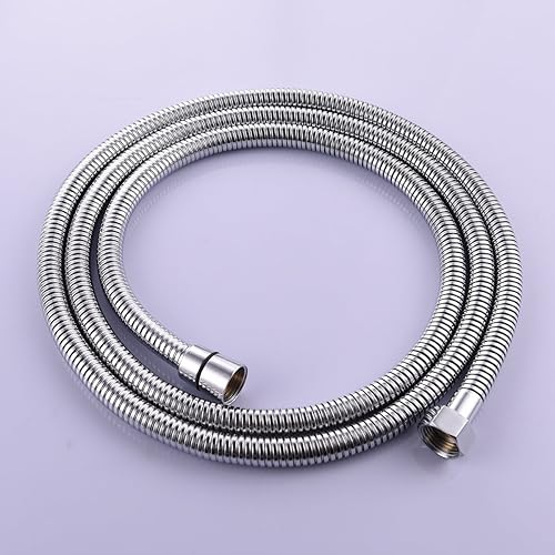 CIENCIA Isiflex Brauseschlauch 2.5m Chrom Duschschlauch Edelstahl mit Doppel-Lock 1/2 Anti-Knickschutz Flexibler Brauseschlauch, FHA020 - Cheap-Us