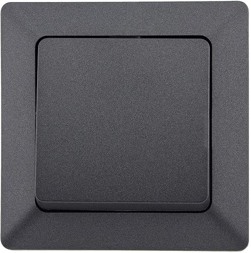 MILOS Wechsel-Schalter Unterputz mit Rahmen UP 250V~ 10A Steckanschluss Anthrazit - Cheap-Us