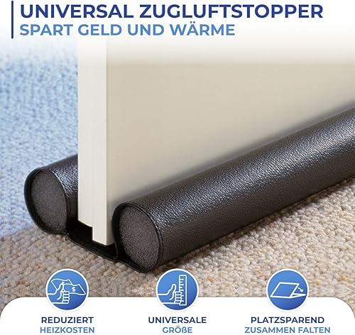 WENKO Zugluft-Stopp Schwarz - Cheap-Us