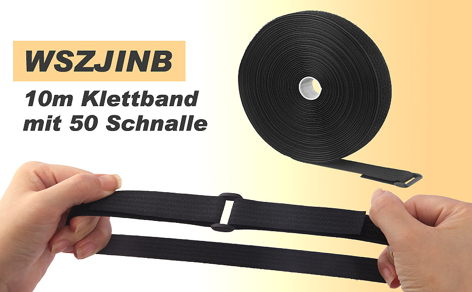 10m klettband mit 50 schnalle