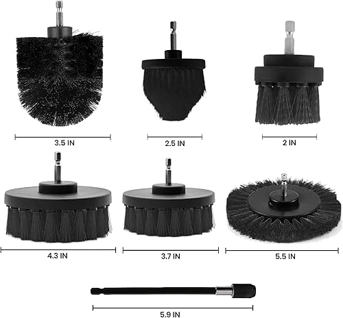 Bohrerbürstenaufsatz bohrbürste - 5 Stück elektrische Bohrerbürsten-Kit Bohrmaschine – ideal für Poolfliesen, Badezimmer, WC, Keramik, Marmor, Auto - Cheap-Us