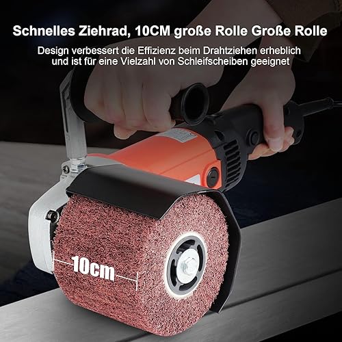 Trintion Satiniermaschine Holz 1200 Watt Bürstenschleifer 220 V/50 Hz 600-3000U/min Elektrische Satiniermaschine Bürstmaschine zum Schleifen Glätten Bürsten Strukturieren Mattieren Satinieren - Cheap-Us
