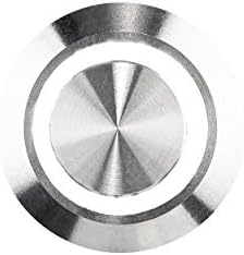 HUBER LED Klingeltaster aus Edelstahl - Türklingelknopf - Haustürklingel aus Edelstahl - Klingelschalter, Klingel, Lichtfarbe Blau, IP65, rund - Cheap-Us