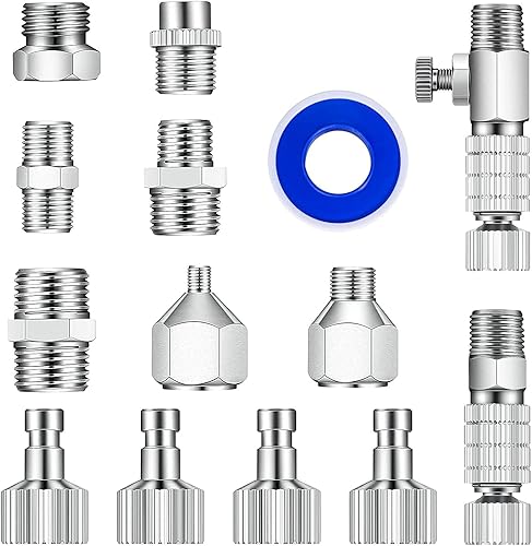 Airbrush-Adapter-Set 14 Stück, verschiedene Größen, Schnelltrennkupplung, Airbrush-Adapter-Set für Luftkompressor, Airbrush-Schlauch - Cheap-Us