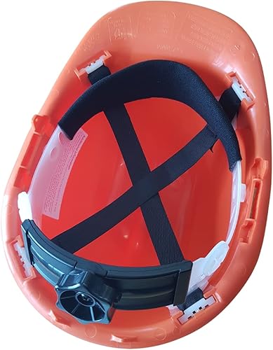 Viwanda oranger Forsthelm Forstschutzhelm mit Maschenvisier und Kapselgehörschützer | Kettensäge Sicherheitshelm | Netzvisier - Cheap-Us