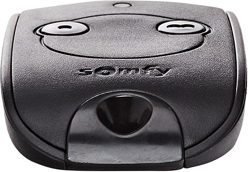 Somfy 1841026 - Keytis 2-Kanal-RTS-Fernbedienung | Zur Steuerung von 2 RTS-Tor- und Garagentormotoren, Schwarz - Cheap-Us