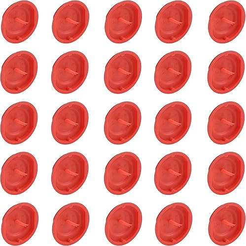 Meister Signaldeckel - Geeignet für Ø 60 mm Unterputzdosen - 25 Stück - Rote Signalfarbe für ein schnelles Auffinden - Schutz des Doseninneren / Dosendeckel für Gerätedosen / Putzdeckel / 7460610 - Cheap-Us
