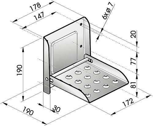 Klapptritt antirutsch Verzinkter Stahl - Cheap-Us