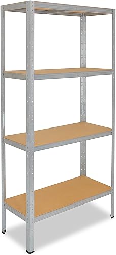 shelfplaza® 155x60x40cm HOME Schwerlastregal verzinkt/Metallregal mit 4 Böden/Kellerregal Metall, Garagenregal, Werkstattregal oder Regal Lagerregal/Steckregal Metall mit 175kg Tragkraft - Cheap-Us