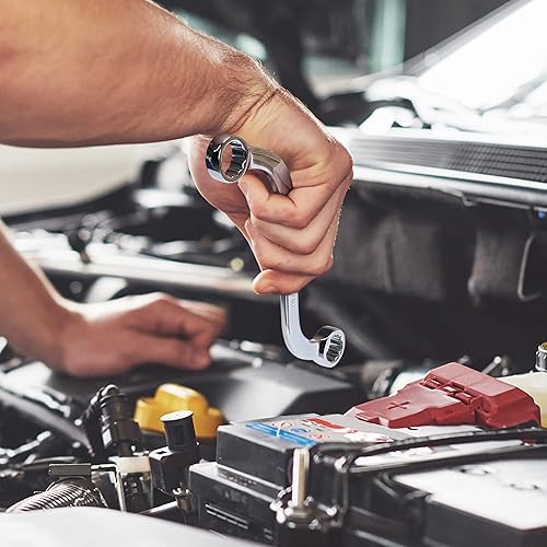 DURATECH Doppelringschlüssel-Satz, S-Form Ringschlüssel Schraubenschlüssel Set, 5-teilig, Metrisch, SW 10-19mm, Chrom-Vanadium-Stahl, mit EVA-Schaumbox - Cheap-Us