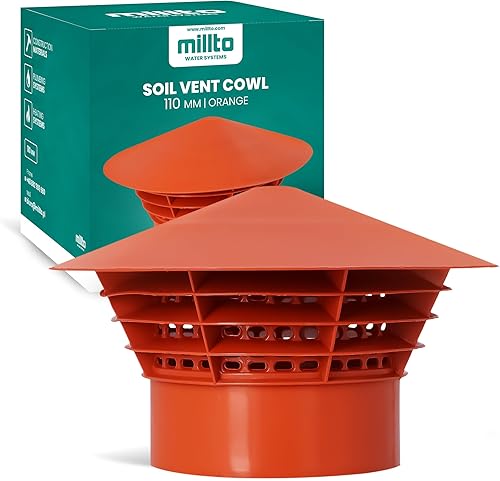 Millto™ Dachentlüftungskappe Abflussrohranschluss Abwasserentlüftungsendkappe Schornsteinrohr Regenabdeckung 110 mm Orange Steckbuchsenstecker - Cheap-Us
