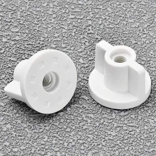 8er-Pack WC-Sitz Befestigungen, M6 Gewinde Rückenmutter und Unterlegscheiben Set, Toiletten Hardware Ersatzteile, für oben montierte WC-Sitz Scharniere, WC-Sitz Unten Befestigung - Cheap-Us