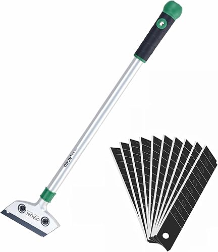 Tapetenentferner mit 10 Klinge, 60cm - 23.6'' für effektive Wandrenovierung, Löst Tapeten und Kleister für Fenster, Fliesen, Tapeten, Küche, Herd, Kochfeld und Backofen (60cm) - Cheap-Us