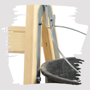 Doppelstufenleiter mit Stahlhaken, Elektrikerleiter, Stehleiter, Haushaltsleiter