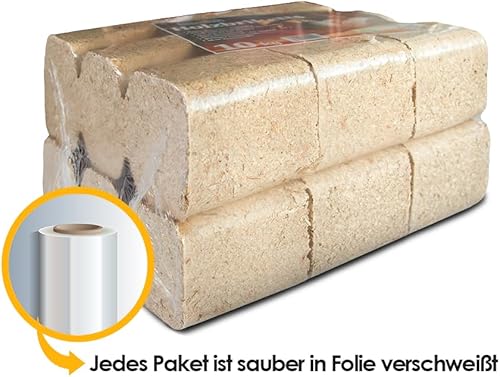 JSM-Brennholz - Uckermark Holzbriketts - 2 Pakete, 6 Briketts je Paket - Cheap-Us
