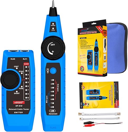 Noyafa NF-810 Multifunktionaler Netzwerktester, Ethernet-LAN-Netzwerkkabel-Tracker mit Telefonleitungstester, Netzwerkleitungs-Scanning, Netzkabel-Scannen und POE-Switch-Testfunktionen - Cheap-Us