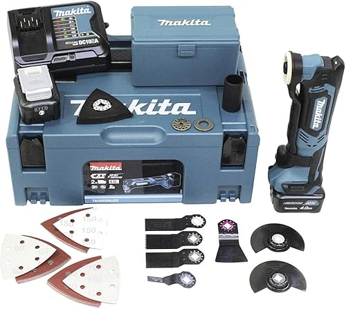 Makita TM30DSMJX5 Akku-Multifunktionswerkzeug 12 V max. / 4,0 Ah, 2 Akkus, Ladegerät, MAKPAC + 41tlg. Zubehör-Set Türkis;schwarz inkl. Sortiment Einsatzwerkzeuge - Cheap-Us