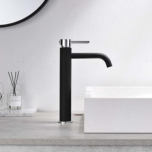 TIMACO Mischbatterie Bad Wasserhahn Badarmatur Waschtischarmatur Waschbeckenarmatur Waschbecken Badezimmer,Schwarz und Gold - Cheap-Us