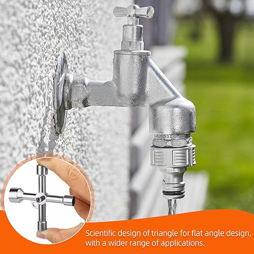 Dreikantschlüssel,Schlüssel Dreikant Utilities Mülltonne Absperrpfosten Cross Bauschlüssel Universal Dreieck Multifunktionale Key Set Poller Schaltschrankschlüssel Universeller Dreiecksschlüssel - Cheap-Us