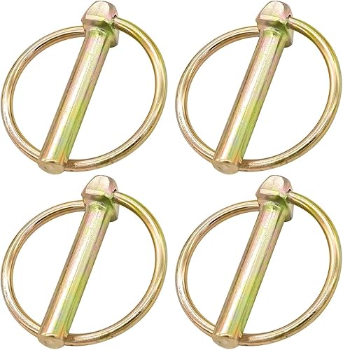 JNNJ 4 Stück Klappsplinte, Rasen-Verschlüsse, Strapazierfähiger Lynch-Stift-Schaft Mit Federbelastung, Linch-Haltestifte Für Traktoren, Anhänger, Rasenmäher(M8) - Cheap-Us