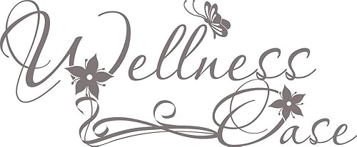 GRAZDesign Wandtattoo Bad Wellnessoase, Wandaufkleber Badezimmer Wand Aufkleber - 97x40cm / 070 schwarz - Cheap-Us