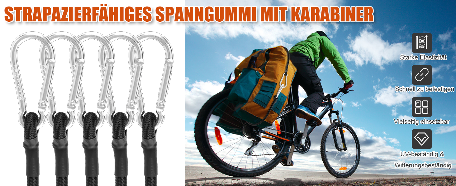 spanngummi mit karabiner