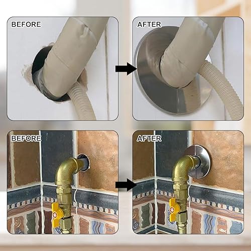 4 Stück Heizungsrohr Rosette,22 mm Rosetten für Heizkörperrohre,Rosetten Abdeckung,Heizungsrohr Verkleidung,Rohrverkleidung Heizkörperrosette,Wasseruhr Abdeckrosette,Heizungsrohr Abdeckung - Cheap-Us