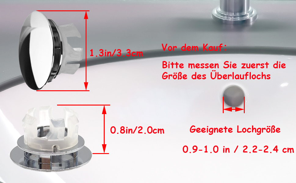 Waschbecken Überlauf Ring
