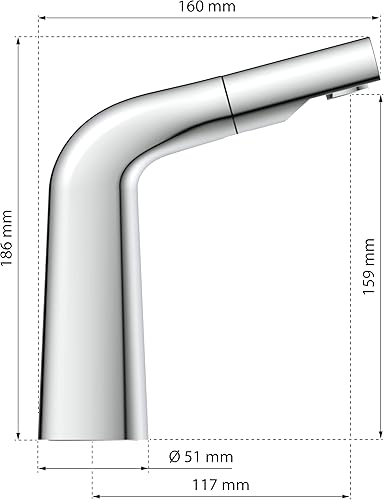 EISL NI075TCO VICO Waschtischarmatur Bad, Wasserhahn Bad mit Haarbrause, Badarmatur mit ausziehbarem Brausekopf, Einhebelmischer mit herausziehbarer Brause und Ablaufgarnitur, Chrom - Cheap-Us