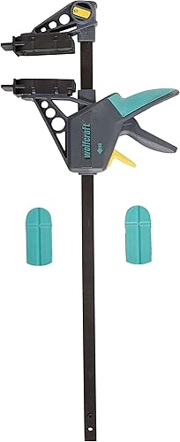 wolfcraft Montagezwinge 6985000 – Zwinge für den Terrassenbau – Distanzhalter für den Bau einer Holzterrasse – Spannkraft: 120 kg – Spannweite: 450 mm - Cheap-Us